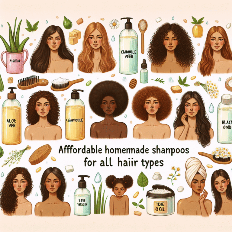 shampoos caseiros baratos para todos os tipos de cabelo