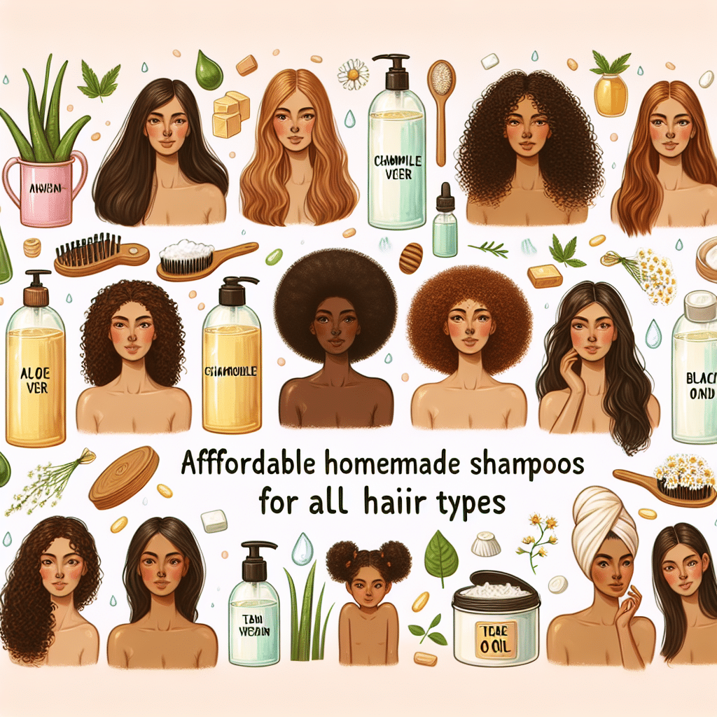 shampoos caseiros baratos para todos os tipos de cabelo