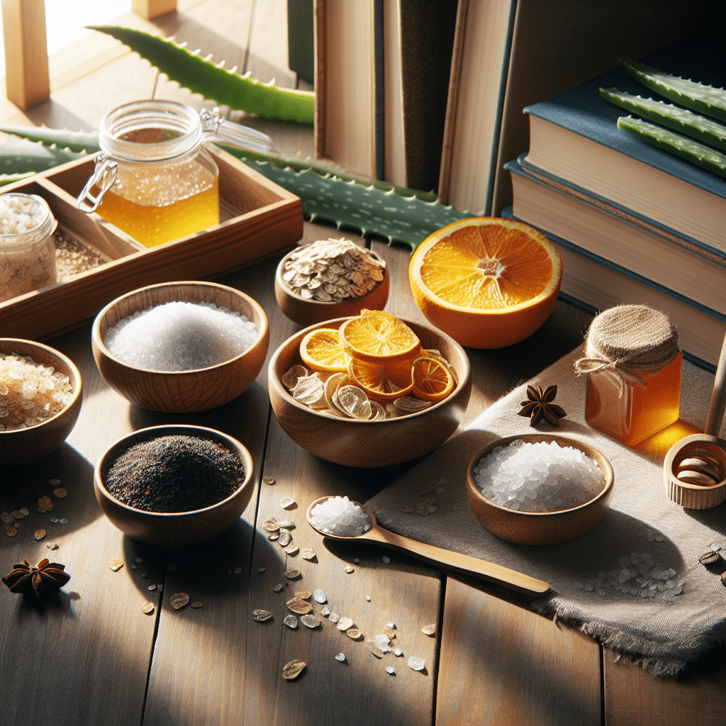 teste de esfoliantes naturais acessíveis